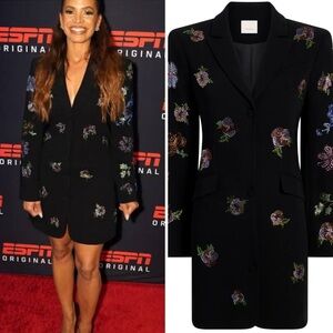 Cinq a Sept HEATSET PANSY GARDEN LONG SLEEVE JOEL EMBELLISHED DRESS